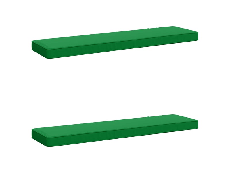  Lot de 2 coussins de banc, coussins d'assise vught 100 % polyester vert cf58593  - Conforama A