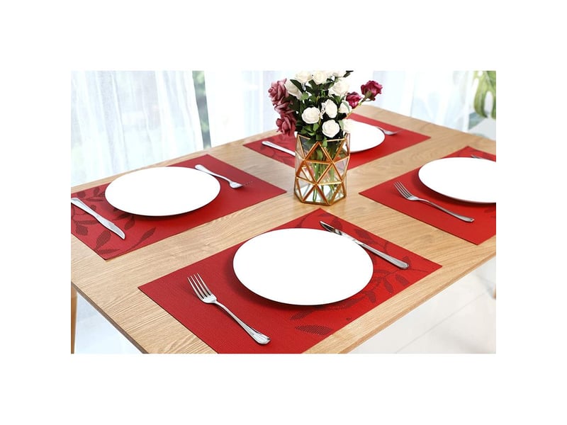  Groofoo – sets de table lavables antidérapants – résistants à l'usure et à la chaleur – lot de 6 – dimensions 30x45 cm – antibactériens et résistants à la moisissure  - Conforama D
