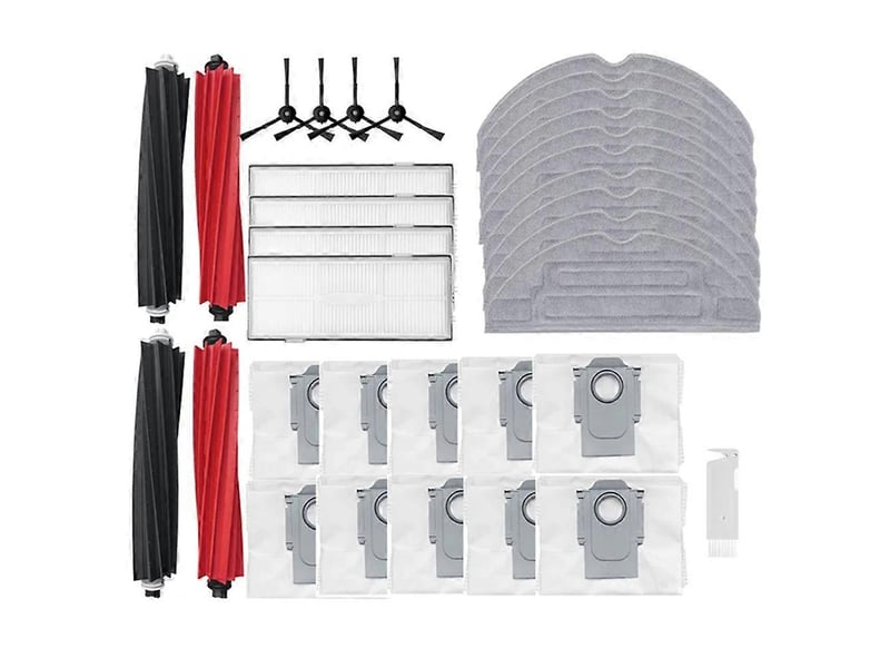  For s8 s8 pro ultra s8+ double main brush vacuum spare parts hepa filter mop cloth dust bag kits accessories  - Conforama A