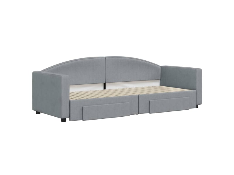 Lit simple- lit adulte - lit de jour avec gigogne et tiroirs sans matelas 80x200 cm - Conforama B