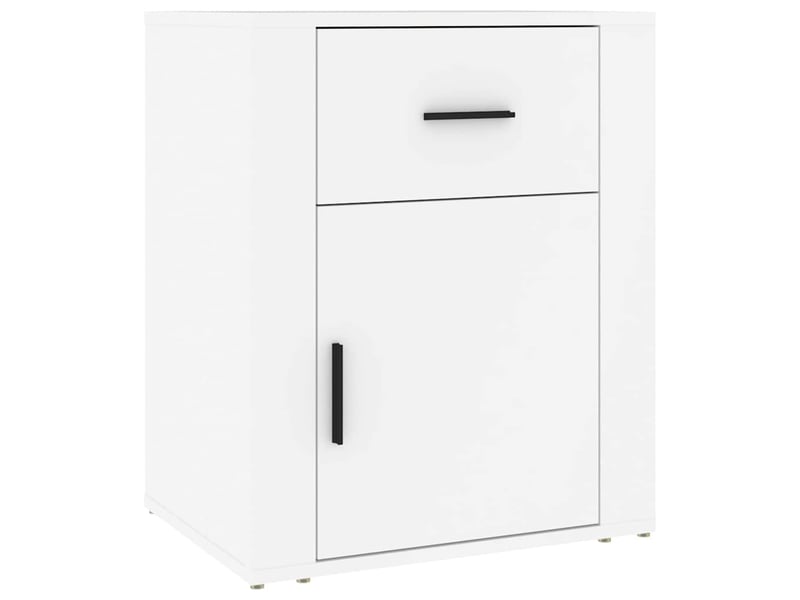  Table de chevet - cabinet de chevet - table de nuit blanc 50x36x60 cm bois d'ingénierie  - Conforama A