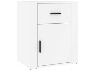 Table de chevet - cabinet de chevet - table de nuit blanc 50x36x60 cm bois d'ingénierie
