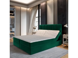 Lit avec rangement 160x200 cm <strong>MASSENO</strong> <strong></strong> coloris vert