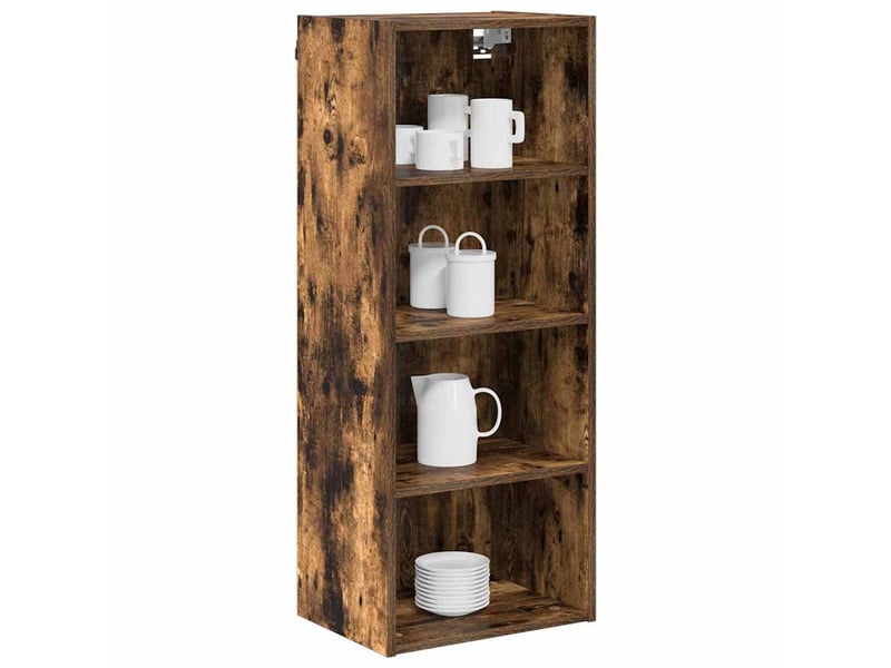  Meuble de rangement cuisine, armoire suspendue chêne fumé 40x29,5x100cm  - Conforama C
