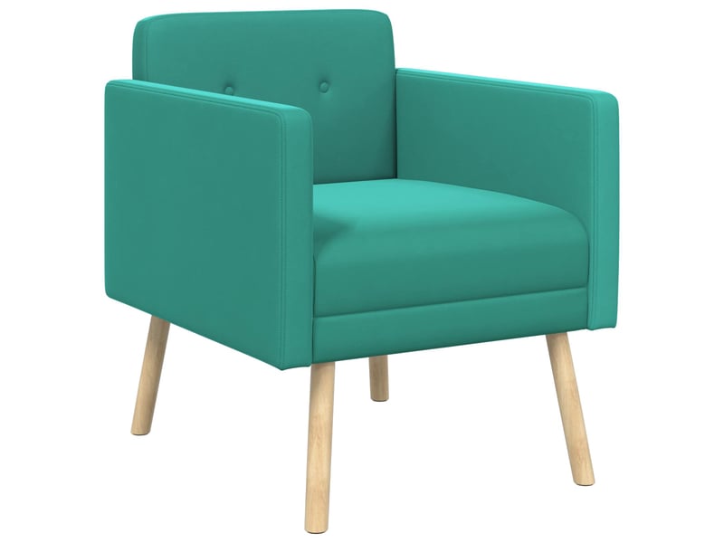  Vidaxl fauteuil d'appoint turquoise velours  - Conforama A