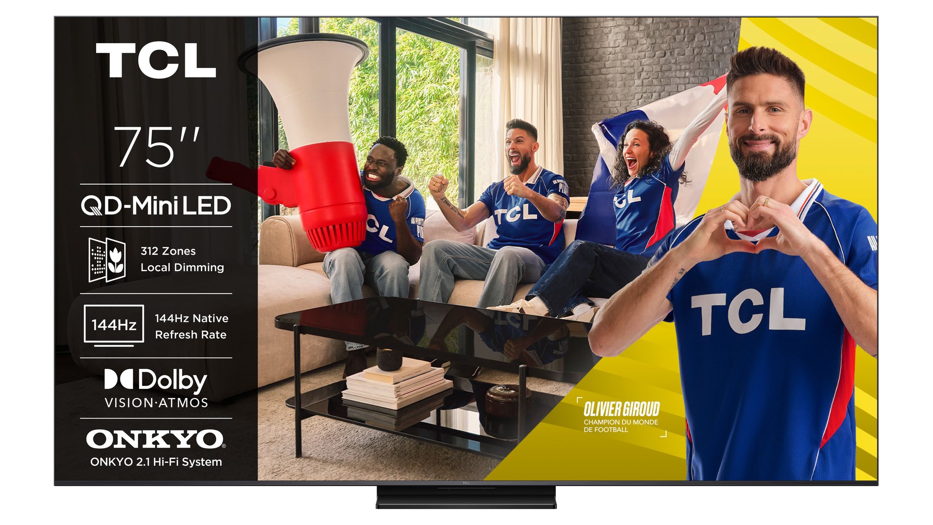 TCL TV 189 cm UHD 4K Mini Led TCL 75C6K PRO Noir 99 Conforama