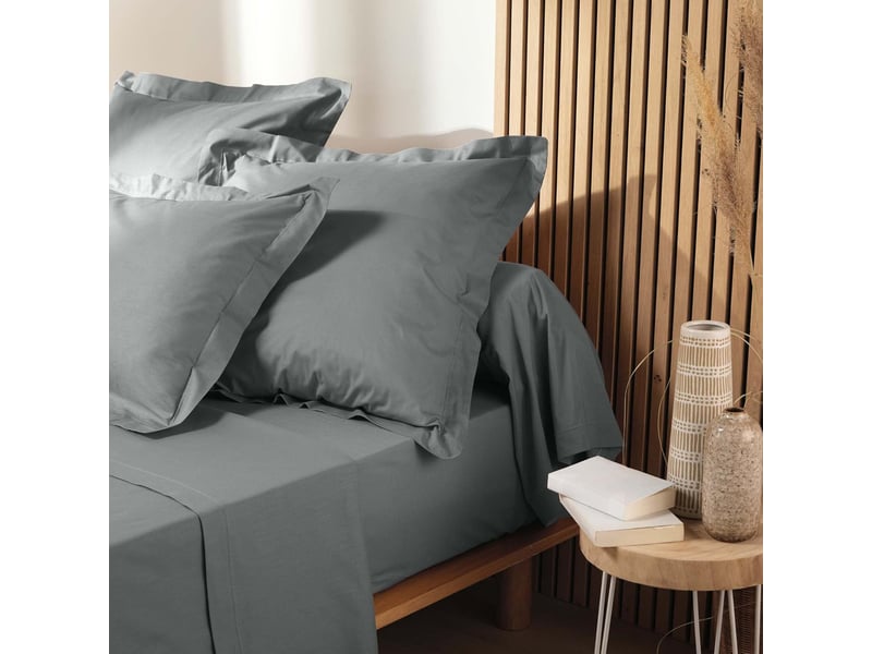  Lot de 2 taies d'oreiller 50x50 cm biolina – gris  - Conforama B