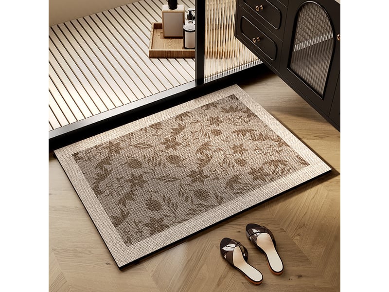  Tapis de sol de salle de bain en boue de diatomées, tapis de porte de salle de bain absorbant l'eau, tapis de sol antidérapant, résistant à la sa  - Conforama A