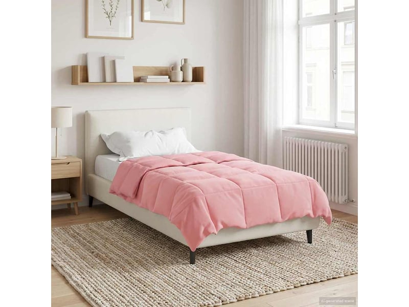  Couette - duvet d'été 140 x 220 cm été microfibre (100% polyester) rose  - Conforama B