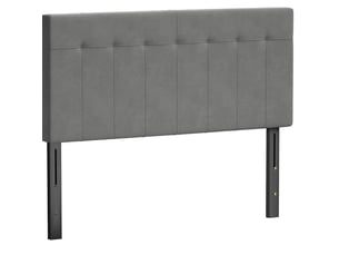 Tete de lit A fixer sur le cadre de lit largeur 140 cm B13611 finition tissu gris