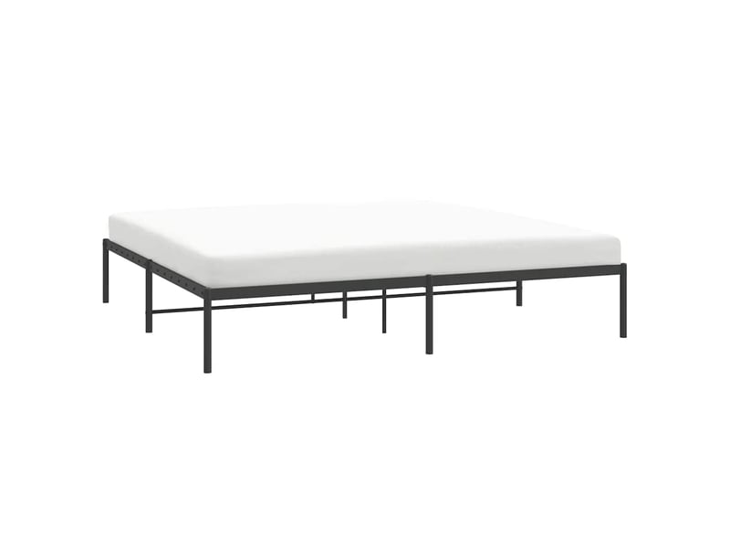  Lit double- lit adulte -  cadre de lit métal sans matelas noir 200x200 cm  - Conforama C