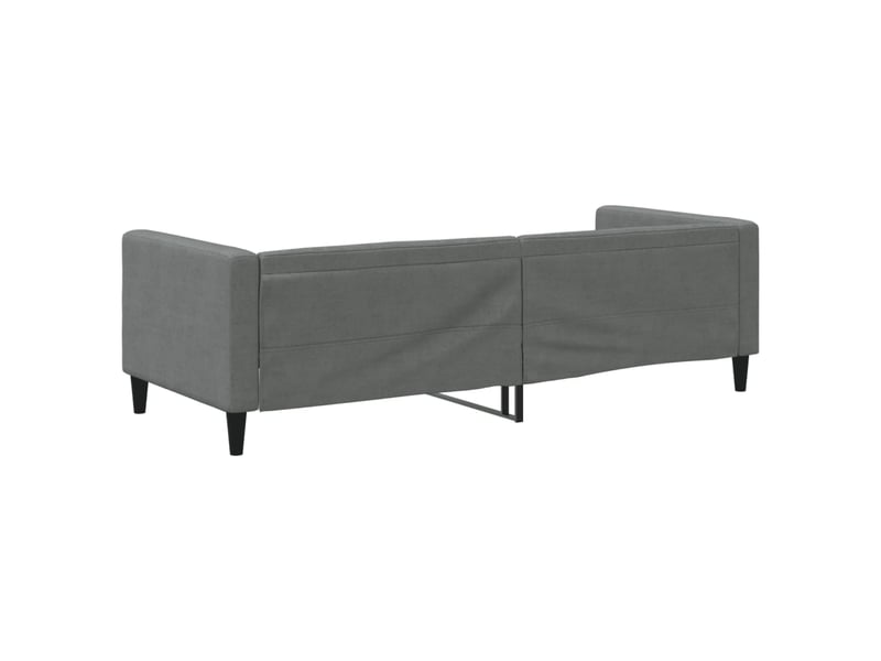 Lit simple- lit adulte - lit de repos sans matelas gris foncé 80x200 cm tissu - Conforama D