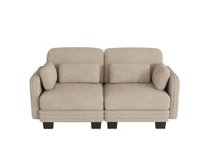 Canapé droit fixe MAISENTIEL  2 places Tissu beige