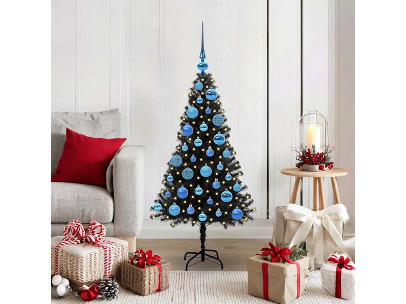 Sapin de noël, arbre de noël noir 120 cm pvc cf61545 - Conforama B