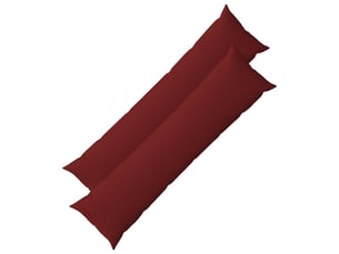 Lot de 2 coussins avec oreiller, coussins décoratifs heerlen bordeaux tissu cf50193