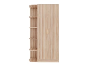 Armoire 2 porte(s) battante     coloris bois clair largeur 90 cm