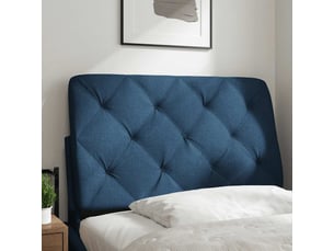 Coussin de tête de lit bleu 90 cm tissu cf55941