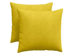 Lot de 2 coussins de canapé, coussins décoratifs jaune 50 x 50 cm cf59106