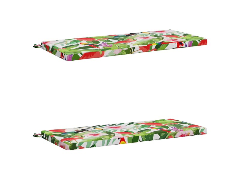  Lot de 2 coussins de banc, coussins d'assise soest 100 % polyester multicolore cf56820  - Conforama A