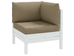 Lot de 3 coussins de palette, coussins de canapé taupe mélangé tissu cf59712