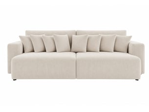 Canapé droit convertible CASANOVA 4 places Velours côtelé beige