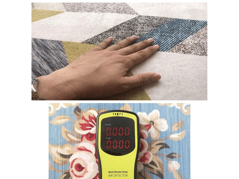  Tapis rond lavable en machine, style géométrique simple intérieur anti slip chambre à coucher salon tapis d'entrée absorbant antidérapant (120cm)  - Conforama B