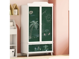 Armoire de rangement créatif pour enfants roros blanc 90x45x165 cm