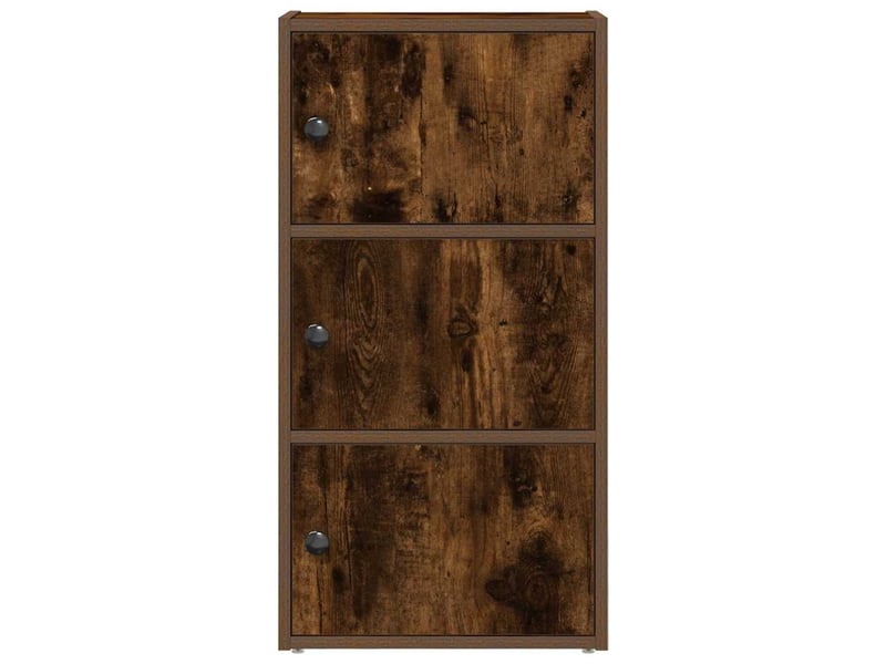  Bibliothèque, étagère de rangement chêne fumé 40x24x77 cm bois d'ingénierie  - Conforama D