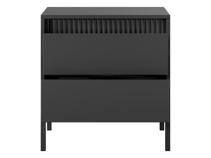  Table de chevet gasalisa, 2 tiroirs, 54x40x56h cm noir Gasalisa - Conforama E