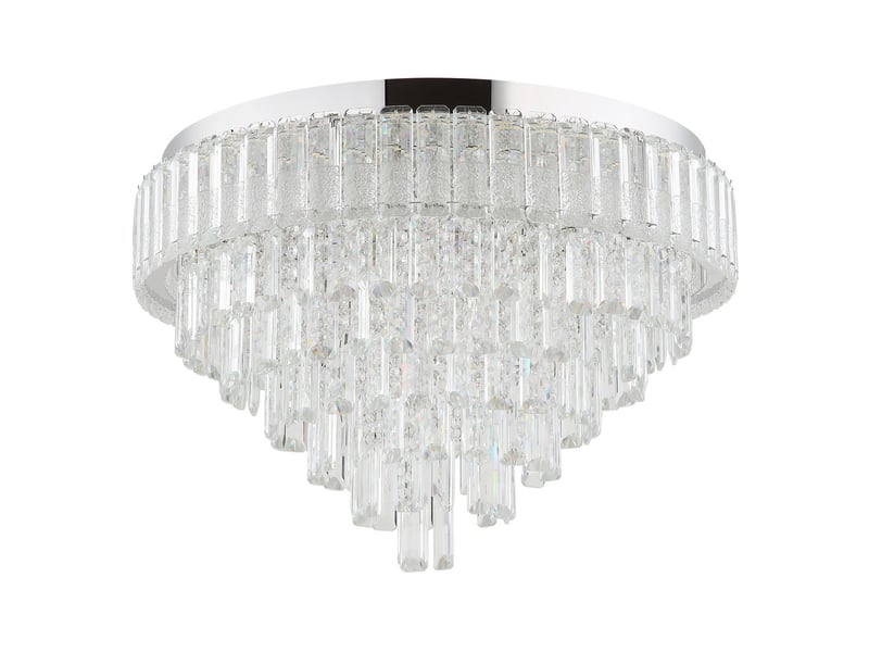  Globo crystalia plafonnier led chromé 60 cm 27006000 k  - Conforama B
