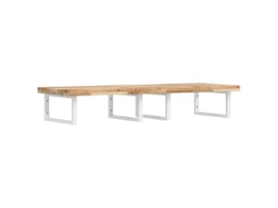 Étagère de vasque | étagère murale acier et bois massif d'acacia shl2645