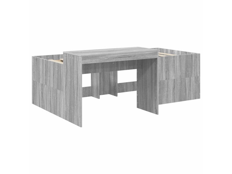  Lit haut pour enfants - lit jeune avec bureau sonoma gris 80 x 200 cm  - Conforama C