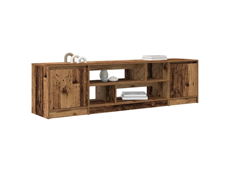  Meuble tv - banc tv - meuble de rangement vieux bois 188,5x41x50 cm bois d'ingénierie  - Conforama D
