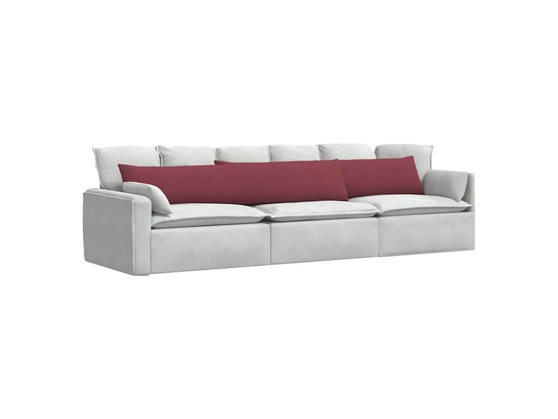  Lot de 2 coussins de canapé, coussins décoratifs tissu bordeaux 200 x 40 cm cf58796  - Conforama C