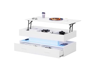 Table basse rectangulaire coloris blanc <strong></strong> <strong></strong>