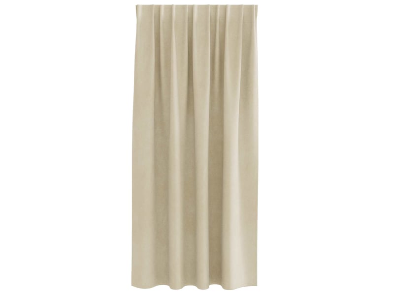 Lot de 2 rideaux, rideaux de fenêtre crème 140 x 175 cm velours cf44019 - Conforama D