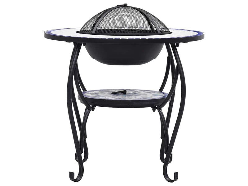  Table de foyer mosaïque bleu et blanc 68 cm céramique  - Conforama D
