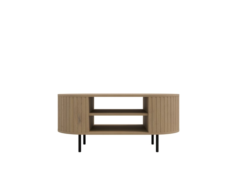  Table basse moderne ovale en bois 100cm lilio  - Conforama A