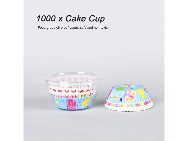  Lot de 1 000 moules à gâteaux jetables en papier résistant à l'huile pour muffins, cupcakes, ustensiles de cuisson, outils de cuisine  - Conforama D