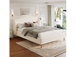 Lit 2 places 140x190 cm <strong>MAISENTIEL</strong> <strong></strong> coloris blanc