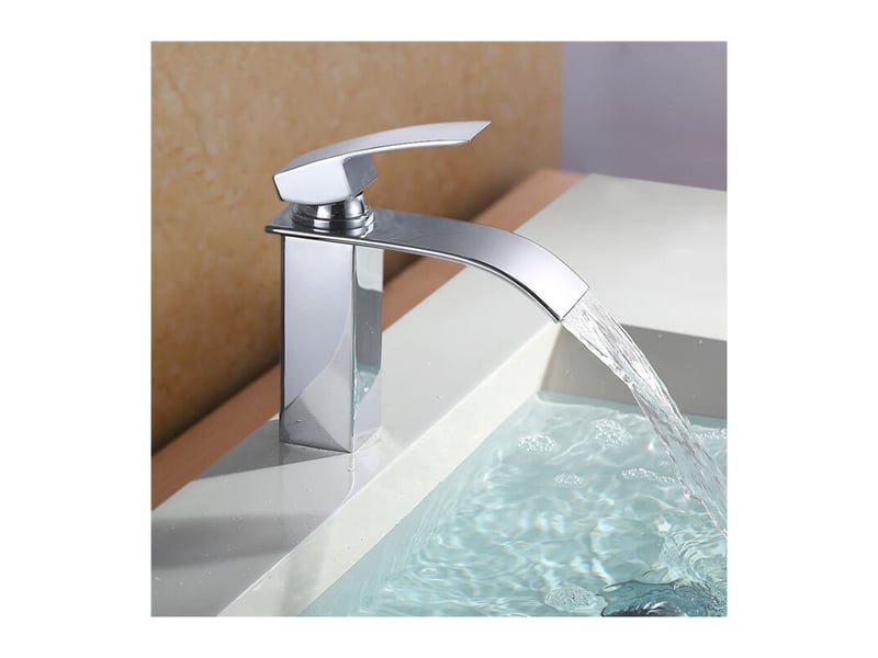  Robinet salle de bain cascade mitigeur de lavabo en laiton robinet à deux voies chromé design moderne PPL000876TBY - Conforama B