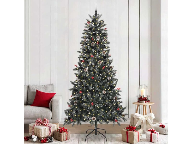 Sapin de noël - arbre de noël artificiel vert 240 cm pvc, plastique et acier  - Conforama B