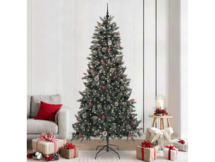 Sapin de noël - arbre de noël artificiel vert 240 cm pvc, plastique et acier