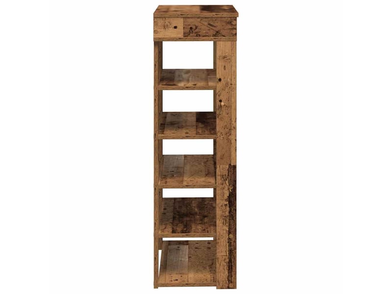  Meuble à chaussures, étagère à chaussures vieux bois 60x30x98 cm bois d'ingénierie  - Conforama E
