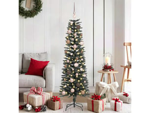 Sapin de noël artificiel, arbre de noël vert 150 cm pvc, plastique et acier shl523
