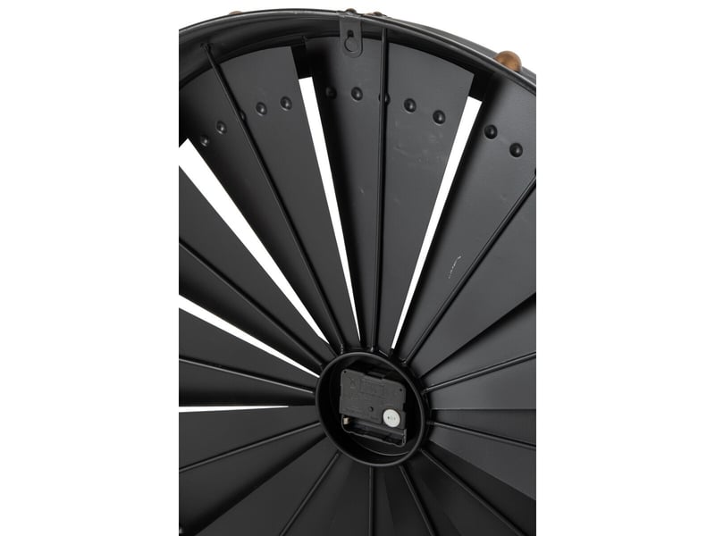  Horloge murale en métal hélios 63cm noir  - Conforama C
