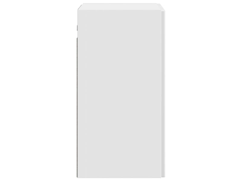  Armoire murale salon 59x31x60cm bois d'ingénierie blanc brillant shl9187  - Conforama E