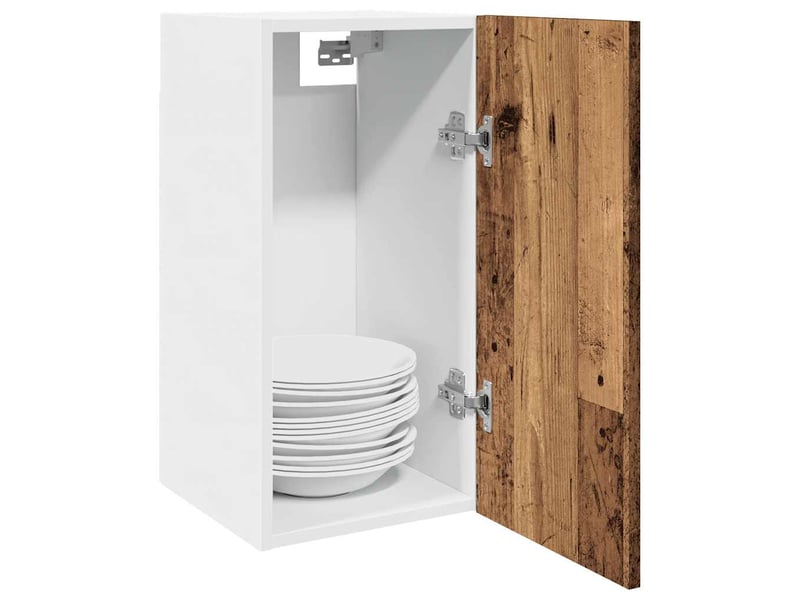  Meuble de rangement cuisine, armoire suspendue bois ancien 30x31x60cm bois d'ingénierie  - Conforama B