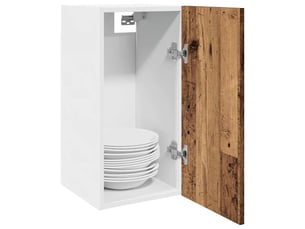 Meuble de rangement cuisine, armoire suspendue bois ancien 30x31x60cm bois d'ingénierie