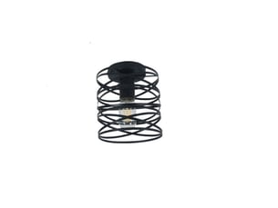 Plafonnier industrielle cage lustre suspension en métal fer luminaire  noir